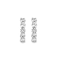 Ti Sento Small CZ Hoop Earrings 7718ZI - Michael Jones Jeweller