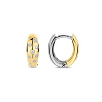 Ti Sento Yellow Gold Plated Cubic Zirconia Scatter Stardust Hoop Earrings 78006ZY - Michael Jones Jeweller