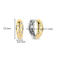 Ti Sento Yellow Gold Plated Cubic Zirconia Scatter Stardust Hoop Earrings 78006ZY - Michael Jones Jeweller