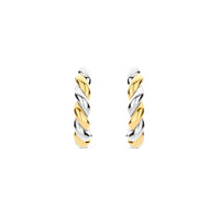 Ti Sento Yellow Gold Plated Twisted Hoop Earrings 78021SY - Michael Jones Jeweller