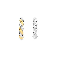 Ti Sento Yellow Gold Plated Twisted Hoop Earrings 78021SY - Michael Jones Jeweller