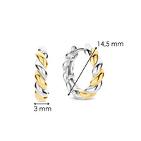 Ti Sento Yellow Gold Plated Twisted Hoop Earrings 78021SY - Michael Jones Jeweller