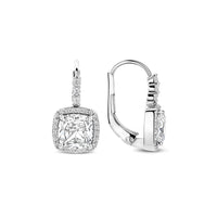 Ti Sento Cubic Zirconia Cluster Drop Earrings 78031ZI