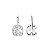 Ti Sento Cubic Zirconia Cluster Drop Earrings 78031ZI