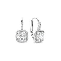 Ti Sento Cubic Zirconia Cluster Drop Earrings 78031ZI