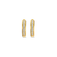 Ti Sento Yellow Gold Plated Cubic Zirconia 12mm Hoop Earrings 7811ZY