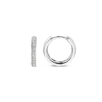 Ti Sento Cubic Zirconia 14mm Hoop Earrings 7812ZI - Michael Jones Jeweller