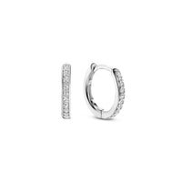 Ti Sento Cubic Zirconia 14mm Hoop Earrings 7812ZI - Michael Jones Jeweller