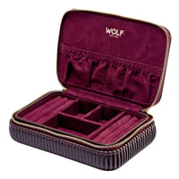 WOLF Bella Bordeaux Zip Case - Michael Jones Jeweller