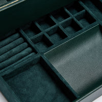 WOLF British Racing Green 10 Piece Watch Box with Storage - Michael Jones Jeweller