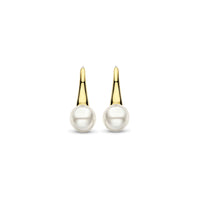 Ti Sento Yellow Gold Plated Shell Pearl Drop Earrings 7937YP - Michael Jones Jeweller