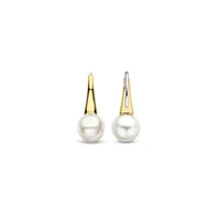 Ti Sento Yellow Gold Plated Shell Pearl Drop Earrings 7937YP - Michael Jones Jeweller