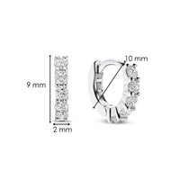 Ti Sento Cubic Zirconia Mini 10mm Huggy Hoop Earrings - Michael Jones Jeweller