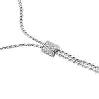 FOPE Aria 18ct White Gold 0.48ct Diamond Set Lariat Necklace 70cm - Michael Jones Jeweller