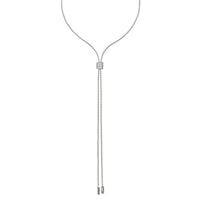 FOPE Aria 18ct White Gold 0.48ct Diamond Set Lariat Necklace 70cm - Michael Jones Jeweller