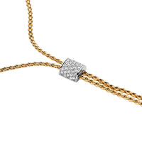 FOPE Aria 18ct Yellow Gold 0.48ct Diamond Set Lariat Necklace 70cm - Michael Jones Jeweller