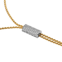 FOPE Aria 18ct Yellow Gold 1.06ct Diamond Set Lariat Necklace 90cm - Michael Jones Jeweller