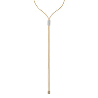 FOPE Aria 18ct Yellow Gold 1.06ct Diamond Set Lariat Necklace 90cm - Michael Jones Jeweller