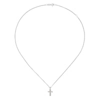 Amore Cubic Zirconia Cross Necklace - Michael Jones Jeweller