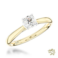 Open Tulip Solitaire 0.50ct E VS2 Diamond Yellow Gold/Platinum Ring - Michael Jones Jeweller