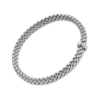 FOPE Flex'it Vendôme 18ct White Gold 0.01ct Diamond Set Bracelet Large