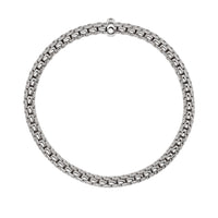 FOPE Flex'it Vendôme 18ct White Gold 0.01ct Diamond Set Bracelet Large