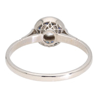 Pre-Owned Sapphire and Diamond Target Platinum Cluster Ring - Michael Jones Jeweller