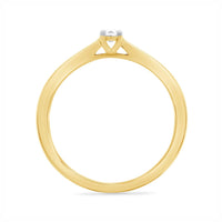 Diamond 0.15ct Solitaire 9ct Yellow Gold Ring (N) - Michael Jones Jeweller