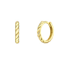 Rope Design 9ct Yellow Gold 12mm Hoop Earrings