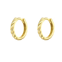 Rope Design 9ct Yellow Gold 12mm Hoop Earrings