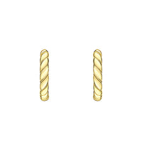 Rope Design 9ct Yellow Gold 12mm Hoop Earrings