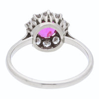 Pre-Owned Ruby and Diamond Circular Cluster Ring - Michael Jones Jeweller