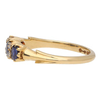 Pre-Owned Blue Sapphire and Diamond 18ct Yellow Gold Ring - Michael Jones Jeweller