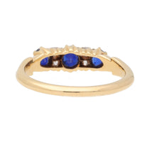 Pre-Owned Blue Sapphire and Diamond 18ct Yellow Gold Ring - Michael Jones Jeweller