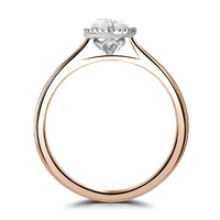 Brown & Newirth 0.36ct Pear Cut Diamond Platinum And 9ct Rose Gold Carina Cluster Ring - Michael Jones Jeweller