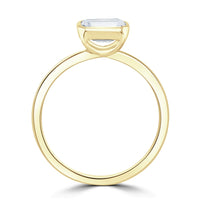 Brown & Newirth Created 1.09ct Laboratory Grown Diamond Emerald Cut 18ct Yellow Gold Silhouette Ring - Michael Jones Jeweller