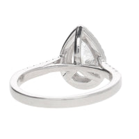 Pre-Owned Skye Pear Halo 0.60ct D SI1 Diamond Platinum Ring - Michael Jones Jeweller