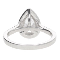 Pre-Owned Skye Pear Halo 0.60ct D SI1 Diamond Platinum Ring - Michael Jones Jeweller
