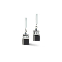 Coeur de Lion GeoCUBE® Iconic Precious Onyx Earrings Crystal-Black - Michael Jones Jeweller