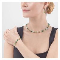 Coeur de Lion GeoCUBE® Iconic Precious Necklace Green - Michael Jones Jeweller