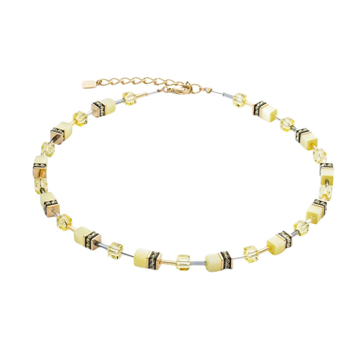 Coeur de Lion GeoCUBE® Iconic Mono Gold Necklace Yellow