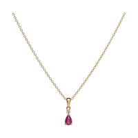 Diamond and Ruby 18ct Yellow Gold Necklace - Michael Jones Jeweller