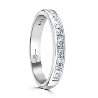Diamond Princess and Baguette 0.50ct Platinum Wedding Ring - Michael Jones Jeweller