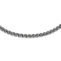 Unique 6mm Plaited Stainless Steel Necklace 50cm - Michael Jones Jeweller