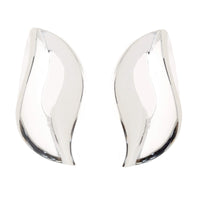 Silver Open Leaf Stud Earrings - Michael Jones Jeweller