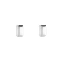 Silver Polished Rectangular Stud Earrings - Michael Jones Jeweller