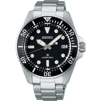 Seiko Prospex ‘Pure Black’ Diver 41mm Solar Watch SNE597 - Michael Jones Jeweller