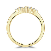Tiara Style Diamond 9ct Yellow Gold Wedding Ring by Brown & Newirth - Michael Jones Jeweller