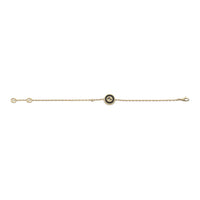 Gucci Interlocking G Onyx and Diamond 18ct Yellow Gold Bracelet - Michael Jones Jeweller