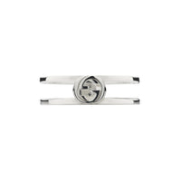 Gucci Interlocking Silver Ring Size S - Michael Jones Jeweller